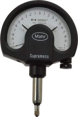 Mahr - 0 Inch Graduation, 0.001 Inch Max Measurement, Dial Comparator Gage - 1 N Force, 0.11 Inch Overtravel, White - USA Tool & Supply