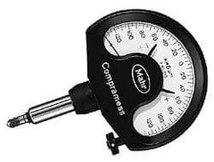 Mahr - 5 micro m Graduation, Accuracy Up to 3.5 m, 0.13mm Max Measurement, Dial Comparator Gage - 1 N Force, 2.5mm Overtravel, White - USA Tool & Supply