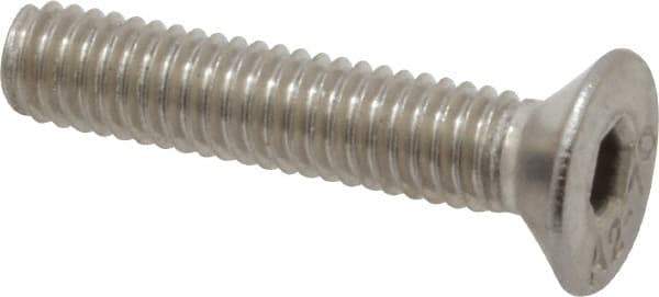Value Collection - M4x0.70 Metric Coarse Hex Socket Drive, 90° Flat Screw - Grade 18-8 & Austenitic A2 Stainless Steel, Uncoated, Fully Threaded, 20mm OAL - USA Tool & Supply