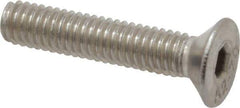 Value Collection - M4x0.70 Metric Coarse Hex Socket Drive, 90° Flat Screw - Grade 18-8 & Austenitic A2 Stainless Steel, Uncoated, Fully Threaded, 20mm OAL - USA Tool & Supply