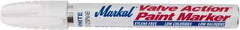 Markal - White Permanent Marker - Felt Tip - USA Tool & Supply