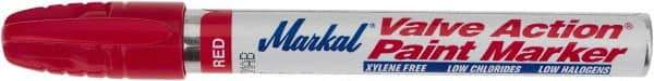 Markal - Red Permanent Marker - Felt Tip - USA Tool & Supply