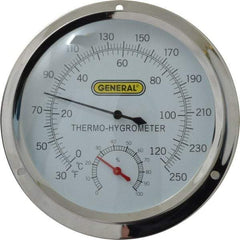 General - 30 to 250°F, Thermo-Hygrometer - USA Tool & Supply