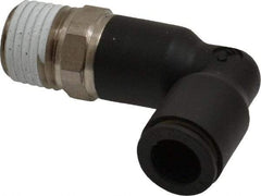 Legris - 5/16" OD, 1/4 NPT, Nylon/Nickel Plated Brass Push-to-Connect Extended Male Elbow - 290 Max psi - USA Tool & Supply