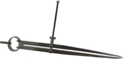 Value Collection - 10 Inch Leg, Spring Joint, Steel, Polished, Divider - 10 Inch Max Measurement, 250mm Max Measurement, Flat Leg with Quick Nut Adjustment - USA Tool & Supply