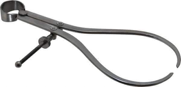 Value Collection - 8 Inch Leg, Spring Joint, Steel, Polished, Outside Caliper - 8 Inch Max Measurement, 200mm Max Measurement, Flat Leg with Quick Nut Adjustment - USA Tool & Supply