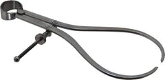 Value Collection - 8 Inch Leg, Spring Joint, Steel, Polished, Outside Caliper - 8 Inch Max Measurement, 200mm Max Measurement, Flat Leg with Quick Nut Adjustment - USA Tool & Supply