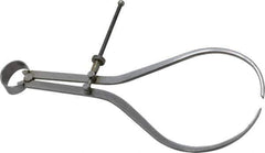 Value Collection - 10 Inch Leg, Spring Joint, Steel, Polished, Outside Caliper - 10 Inch Max Measurement, 250mm Max Measurement, Flat Leg with Quick Nut Adjustment - USA Tool & Supply