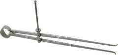 Value Collection - 12 Inch Leg, Spring Joint, Steel, Polished, Inside Caliper - 12 Inch Max Measurement, 300mm Max Measurement, Flat Leg with Quick Nut Adjustment - USA Tool & Supply