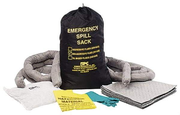 Brady SPC Sorbents - 10 Gal Capacity Oil Only Spill Kit - Sack - USA Tool & Supply