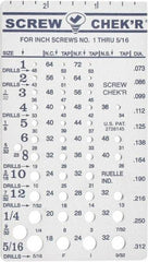 Made in USA - No.1 to 5/16 Inch Stainless Steel Inch Thread Screw Checker - USA Tool & Supply
