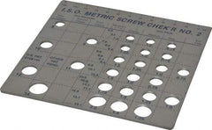 Made in USA - M8 to M14mm Stainless Steel Metric Thread Screw Checker - USA Tool & Supply