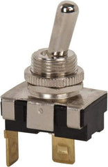 GC/Waldom - SPST Heavy Duty On-Off Toggle Switch - Quick Connect Terminal , Bat Handle Actuator, 3/4 hp at 125/250 VAC hp, 125 VAC at 20 A & 250 VAC at 10 A - USA Tool & Supply