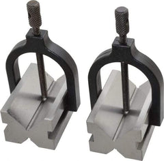 Value Collection - 17.46 to 1-1/2" Capacity, 90° Angle, Tool Steel V-Block - 2-3/4" Long x 1-3/4" Wide x 1-7/16" High, Sold as 2 Block Set - USA Tool & Supply