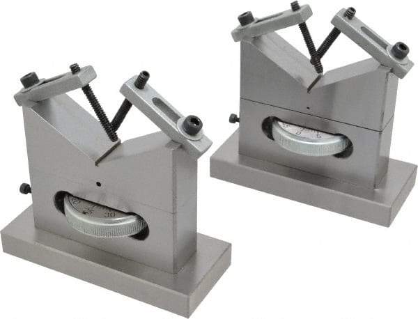 SPI - 3/16 to 5" Capacity, 120° Angle, Steel V-Block - 4" Long x 1-3/4" Wide x 3-9/16" High, Sold as 2 Block Set - USA Tool & Supply