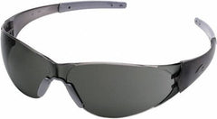 MCR Safety - Gray Lenses, Frameless Safety Glasses - Anti-Fog, Scratch Resistant, Size Universal, Wrap Around - USA Tool & Supply