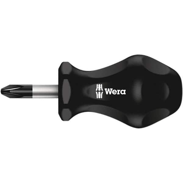 Wera - #2 Point, 1" Blade Length Posidrive Screwdriver - 79mm OAL - USA Tool & Supply