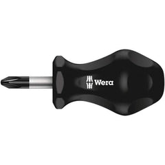 Wera - #2 Point, 1" Blade Length Posidrive Screwdriver - 79mm OAL - USA Tool & Supply