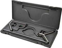 TESA Brown & Sharpe - 3 Piece, 12" Combination Square Set - 1/16, 1/32, 1/64 & 1/8" (4R) Graduation, Hardened Steel Blade, Hardened Steel Center & Square Head - USA Tool & Supply