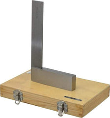 Value Collection - 7-7/8" Blade Length, 5" Base Length Steel Square - 0.0004" Accuracy, Beveled Edge - USA Tool & Supply