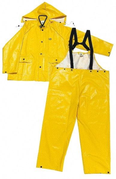 OnGuard - Size 4XL, Yellow, Rain, Disposable Encapsulated Suit - No Pockets - USA Tool & Supply