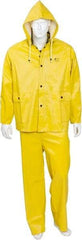 OnGuard - Size 3XL, Yellow, Rain Three Piece Suit - Detachable Hood - USA Tool & Supply