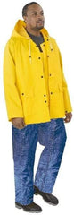 OnGuard - Size S, Yellow, Chemical, Rain Coat - 46" Chest, 2 Pockets - USA Tool & Supply