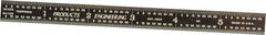 PEC Tools - 6" Long, 1/64, 1/32, 1/16, 1/8" Graduation, Flexible Steel Rule - 4R Graduation Style, 1/2" Wide, Black, Black Chrome Finish - USA Tool & Supply