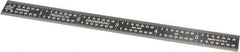PEC Tools - 6" Long, 1/100, 1/64, 1/32, 1/10" Graduation, Flexible Steel Rule - 5R Graduation Style, 1/2" Wide, Black, Black Chrome Finish - USA Tool & Supply