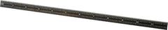 PEC Tools - 12" Long, 1/100, 1/64, 1/32, 1/10" Graduation, Flexible Steel Rule - 5R Graduation Style, 1/2" Wide, Black, Black Chrome Finish - USA Tool & Supply