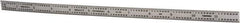 PEC Tools - 12" Long, 1/100, 1/64, 1/50, 1/32" Graduation, Flexible Steel Rule - 16R Graduation Style, 1/2" Wide, Silver, Satin Chrome Finish - USA Tool & Supply