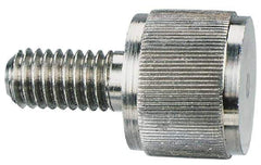 Morton Machine Works - 5/16-18 Knurled Shoulderless Grade 300 Stainless Steel Thumb Screw - 1-3/4" OAL, 3/4" Head Diam x 9/16" Head Height - USA Tool & Supply