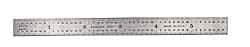 Starrett - 6" Long, 1/64, 1/32, Letter & Wire Drill Size Equivalency Table Graduation, Flexible Spring Steel Rule - 10R Graduation Style, 3/4" Wide, Silver, Satin Chrome Finish - USA Tool & Supply