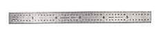 Starrett - 6" Long, 1/64, 1/32, Letter & Wire Drill Size Equivalency Table Graduation, Flexible Spring Steel Rule - 10R Graduation Style, 3/4" Wide, Silver, Satin Chrome Finish - USA Tool & Supply