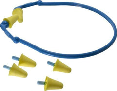 3M - Reusable, Banded, 25 dB Earplugs - Yellow, 1 Band, 2 Pairs of Pods - USA Tool & Supply