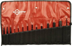 Mayhew - 14 Piece Punch & Chisel Set - 1/4 to 3/4" Chisel, 3/32 to 3/8" Punch, Round Shank - USA Tool & Supply