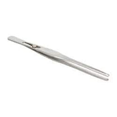 Value Collection - 6-1/2" OAL Stainless Steel Assembly Tweezers - Slide Lock, Blunt Points - USA Tool & Supply