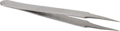 Value Collection - 4-1/2" OAL 5-SS Precision Tweezers - Extra Fine - USA Tool & Supply