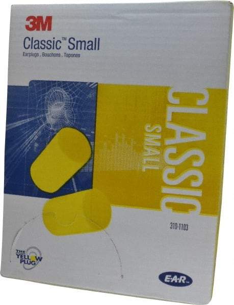 3M - Disposable, Uncorded, 29 dB, Barrel Earplugs - Yellow, 200 Pairs - USA Tool & Supply