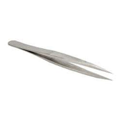 Erem - 4-3/8" OAL AC-SA Precision Tweezers - Fine Straight Point - USA Tool & Supply