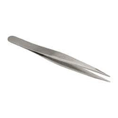 Erem - 4-3/4" OAL OO-SA Precision Tweezers - Fine Straight Point - USA Tool & Supply