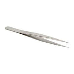 Erem - 4-3/8" OAL 3C-SA Precision Tweezers - Ultra Fine Straight Point - USA Tool & Supply