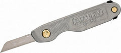 Stanley - 4-1/4" OAL, Straight Pocket Knife - 1 Blade - USA Tool & Supply