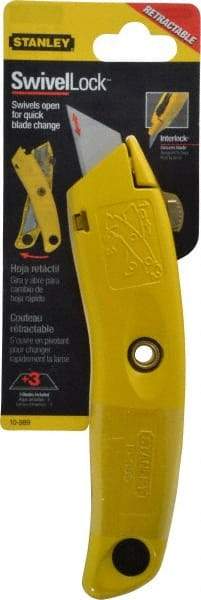 Stanley - Retractable Utility Knife - 3 Blades Included - USA Tool & Supply