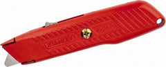 Stanley - Retractable Utility Knife - Orange Handle, 1 Blade Included - USA Tool & Supply