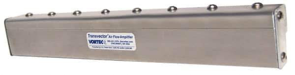 Vortec - Air Ionizers Type: Linear Air Nozzle Material: Aluminum - USA Tool & Supply