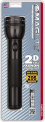 Mag-Lite - Krypton Bulb, 27 Lumens, Industrial/Tactical Flashlight - Black Aluminum Body, 2 D Batteries Not Included - USA Tool & Supply