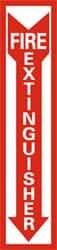 NMC - Fire Extinguisher, Plastic Fire Sign - 4" Wide x 18" High - USA Tool & Supply