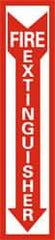 NMC - Fire Extinguisher, Plastic Fire Sign - 4" Wide x 18" High - USA Tool & Supply