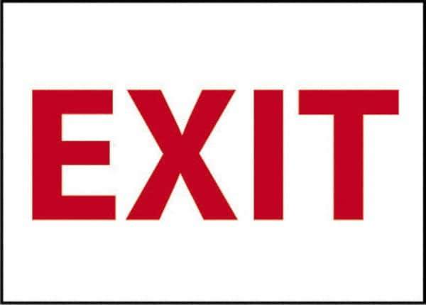 NMC - Exit, Pressure Sensitive Vinyl Exit Sign - 14" Wide x 10" High - USA Tool & Supply